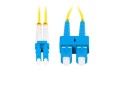 Patchcord światłowodowy Lanberg SM SC/UPC-LC/UPC DUPLEX 3.0mm LSZH G657A1 2m żółty - 1880051