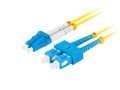 Patchcord światłowodowy Lanberg SM SC/UPC-LC/UPC DUPLEX 3.0mm LSZH G657A1 2m żółty - 981956