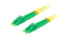 Patchcord światłowodowy Lanberg SM LC/APC-LC/APC DUPLEX 3.0mm LSZH G657A1 1m żółty - 981958