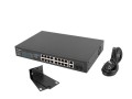Switch niezarządzalny Lanberg 16x 100Mb PoE+/2x Combo Rack 19" Gigabit Ethernet 150W - 1042782