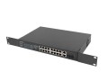 Switch niezarządzalny Lanberg 16x 100Mb PoE+/2x Combo Rack 19" Gigabit Ethernet 250W - 1042714
