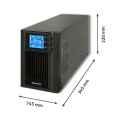 Zasilacz awaryjny UPS Qoltec | On-line | Pure Sine Wave | 1kVA | 800W | LCD | USB - 809050