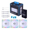 Wentylator Lian Li UNI FAN SL120 V2 RGB PWM 120mm biały Triple Pack incl. Controller - 1805333