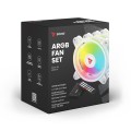 Zestaw 4 wentylatorów SAVIO FAN-01 White 120mm, ARGB, wraz kontrolerem oraz pilotem - 1848375