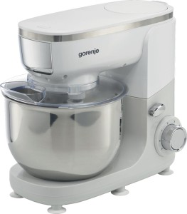 Gorenje Maszyna kuchenna MMC1005W Maszyna kuchenna, 1000 W, Pojemność miski 4.8 L, Liczba prędkości 6, Blender, Maszynka do mielenia mięsa, Biały