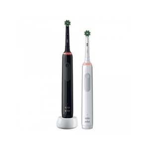 Pro3 3900 Elektryczna szczoteczka do zębów Akumulator Dla dorosłych Czerń i biel Liczba głowic w zestawie: 2 Liczba trybów szczotkowania zębów: 3