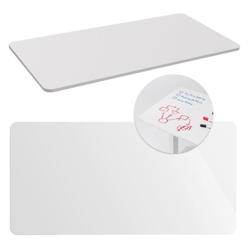 Blat tablicowy/flipchart do pisania na biurko Maclean 120x60cm biały MDF MC-452 - 1886091