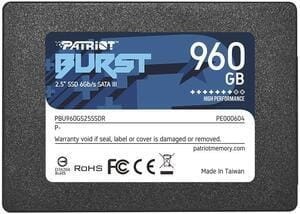Dysk SSD Patriot Burst Elite 960GB SATA3 2,5" (450/320 MB/s) 7mm