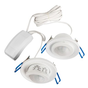 Czujnik ruchu PIR Maclean MCE143 podwójny, do zabudowy zasięg 8m, 1200W/300W