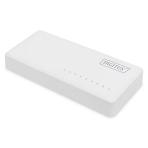 Switch niezarządzalny DIGITUS 8-portowy Gigabit Ethernet 10/100/1000Mbps biały