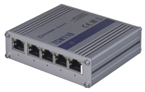 Switch niezarządzalny Teltonika TSW110, 5x Gigabit Ethernet, PoE - 1889816