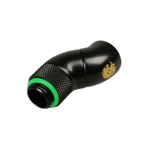 Bitspower Adapter 90 stopni G1/4 cala gwint zewnętrzny na gwint wewnętrzny G1/4 cala - 2x obrotowy, czarny mat - 1885377