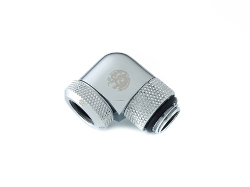 Złącze adaptera Multi-Link Bitspower 90 stopni G1 / 4 cala męskie na twardą rurkę o średnicy zewnętrznej 12 mm - obrotowe, srebrne - 1885506