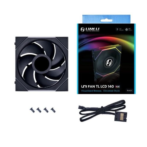 Lian Li UNI FAN TL LCD Series Wentylator - 140mm, czarny - 1886328