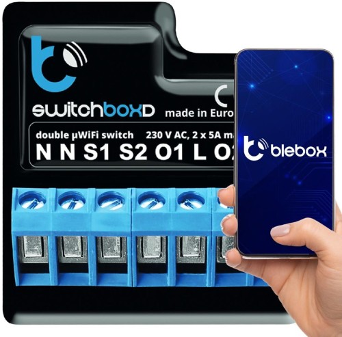 BLEBOX switchboxD - PODWÓJNY WYŁACZNIK 230V - 1888634