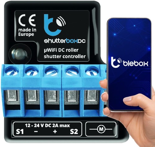 BLEBOX shutterBoxDC v2 moduł i/o WiFi 2x wej. binarne 2x wyj. przekaźnikowe 230V - 1888876