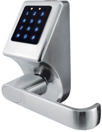 KLAMKA EURA ELH-80B9/SILVER z klawiaturą dotykową, sterowaniem SMS, czytnikiem Mifare, modułem Bluetooth - 1888907