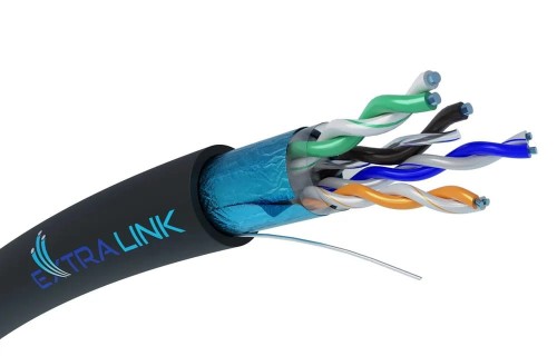 EXTRALINK kat5E FTP F/UTP zewnętrzny kabel żelowany 305m - 1889288