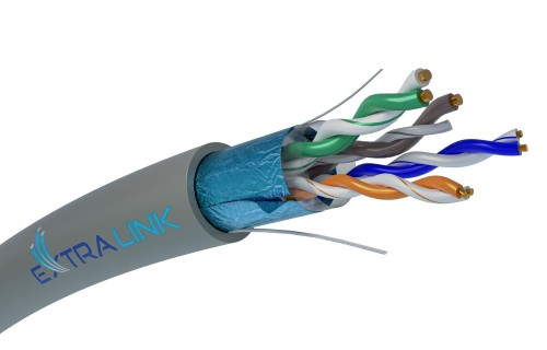 Extralink CAT5E FTP (F/UTP) Wewnętrzny | Kabel sieciowy skrętka | 305M - 1889294