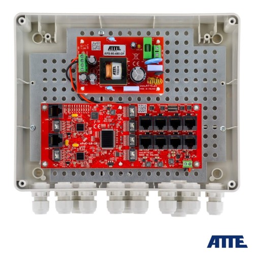 SWITCH ZEWNĘTRZNY 8-PORTOWY POE DO 8 KAMER IP ATTE IP-8-20-L2 - 1889971