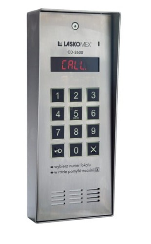 Laskomex CD-2600R audio z czytnikiem kluczy RFID ze stali nierdzewniej, w obudownie natynkowej. - 1890077