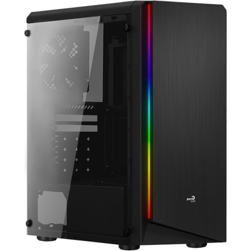 AEROCOOL AEROPGSRIFT-BK-RGB PC case ATX RIFT RGB USB 3.0 - 1x120mm BLACK FAN - Towar z uszkodzonym opakowaniem (P) - 1893404
