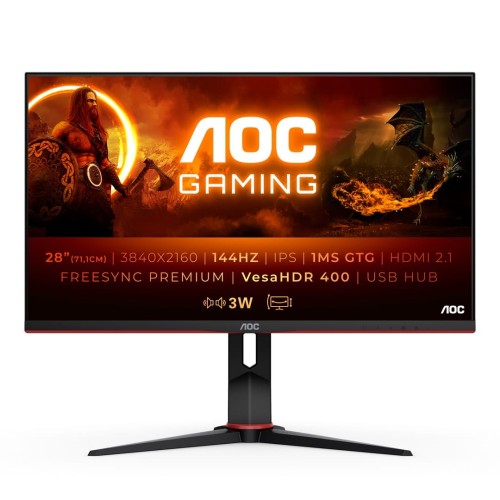 Monitor AOC 28" U28G2XU2/BK 4K UHD 2xHDMI 2xDP 4xUSB głośniki - 1890928