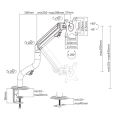 GEMBIRD BIURKOWE REGULOWANE RAMIĘ/UCHWYT NA MONITOR 17-32, VESA 100X100MM, DO 8 KG - 1463386