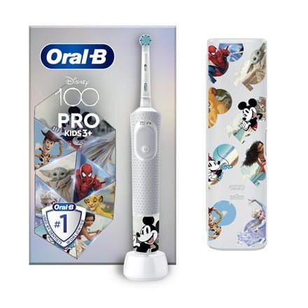 Doustny-B | Vitality PRO Kids Disney 100 | Elektryczna szczoteczka do zębów z etui podróżnym | Akumulator | Dla dzieci | Liczba główek szczoteczki w zestawie 1 | Liczba trybów szczotkowania zębów 2 | - 1883030
