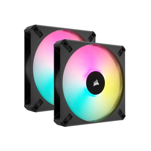 Corsair AF Elite Series RGB PWM Lüfter 2er Pack inkl. RGB-Controller - 140mm, schwarz - 1886214