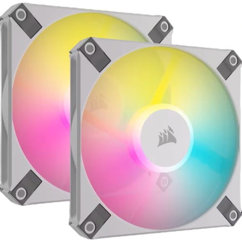 Corsair AF Slim Series RGB PWM Lüfter 2er Pack inkl. RGB-Controller - 120mm, weiß - 1886314