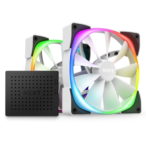 NZXT Aer RGB 2, wentylator PWM, 140mm, 2 szt. - biały - 1886429