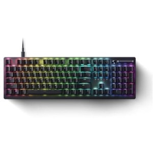 Klawiatura do gier Razer Deathstalker V2 Pro Klawiatura do gier Światło LED RGB Amerykańskie przewodowe czarne niskoprofilowe przełączniki optyczne (Clicky)
