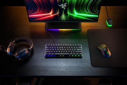 Razer Optyczna klawiatura do gier Huntsman Mini 60% światło LED RGB, NORD, przewodowa, czarna, przełącznik analogowy - 1887973