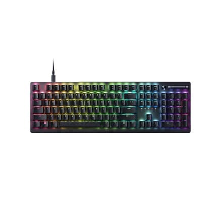 Klawiatura do gier Razer Deathstalker V2 W pełni programowalne z nagrywaniem makr w locie; N-klawiszowe przewrócenie; Wielofunkcyjny przycisk multimedialny i rolka multimedialna Światło LED RGB RU Prz - 1887984
