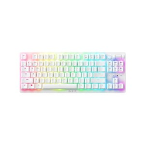 Klawiatura optyczna Razer Deathstalker V2 Pro Klawiatura do gier o żywotności 70 milionów naciśnięć; Technologia bezprzewodowa Razer HyperSpeed; Obsługa wielu urządzeń Razer HyperSpeed; Razer Synapse