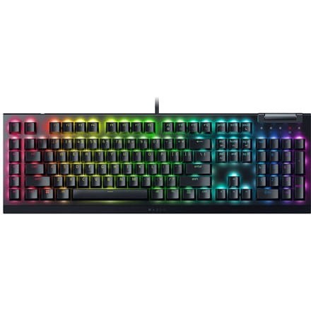 Mechaniczna klawiatura do gier Razer BlackWidow V4 X, zielony przełącznik, układ amerykański, przewodowy, czarny Razer - 1888014