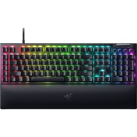 Razer BlackWidow V4 Razer Synapse włączony; 5052 Obudowa górna ze stopu aluminium; 6 dedykowanych makr; 2-stronne podświetlenie; Częstotliwość próbkowania do 8,000 Hz Światło LED RGB Czarna przewodowa - 1888018