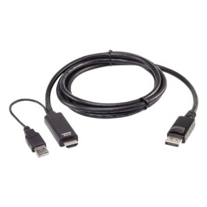 Aten 2L-7D02HDP True 4K 1.8M HDMI do DisplayPort Aten | Prawdziwy 4K 1,8 m HDMI do DisplayPort | 2L-7D02HDP | Miesiąc(e) gwarancji