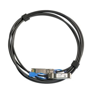MikroTik 25GBase do bezpośredniego podłączania XS+DA0003 SFP/SFP+/SFP28 Maksymalna odległość transferu 3 m Obsługuje SFP 1G/SFP+ 10G/25G SFP28, 25 Gbit/s