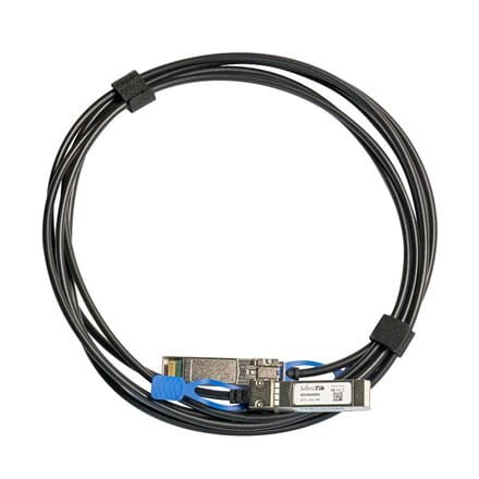 MikroTik 25GBase do bezpośredniego podłączania XS+DA0003 SFP/SFP+/SFP28 Maksymalna odległość transferu 3 m Obsługuje SFP 1G/SFP+ 10G/25G SFP28, 25 Gbit/s - 1889301