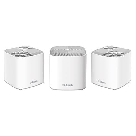 Dwuzakresowy system Wi-Fi 6 D-Link dla całego domu COVR-X1863 (3 szt.) 802.11ax 574+1201 Mbit/s Porty Ethernet LAN (RJ-45) 10/100/1000 Mbit/s 1 obsługa siatki Tak MU-MiMO Tak Nie Typ anteny mobilnej ł - 1889528