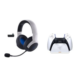 Zestaw słuchawkowy do gier Razer Kaira do konsoli Xbox i podstawka ładująca Razer, biały - Legendary Duo Bundle Razer