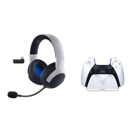 Zestaw słuchawkowy do gier Razer Kaira do konsoli Xbox i podstawka ładująca Razer, biały - Legendary Duo Bundle Razer - 1890388