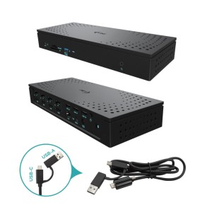 I-TEC USB 3.0/USB-C/Thunderbolt Quattro DS 4xDP 4xHDMI 1xGLAN 1xUSB 3.1 3xUSB 3.0 1xSD+1x microSD cardreader 1xAudio/Mic 100W PD KL
