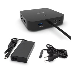 I-TEC USB-C Dual Display MST DS 2x DP 1x GLAN 3x USB 3.1 2x USB 2.0 1x USB-C-Data 1x Audio/Mic Jack 1x 65W USB-C PD + Charger 77W