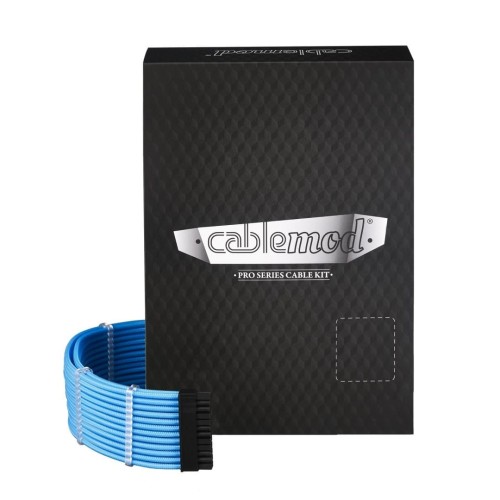 CableMod C-Series PRO ModMesh Zestaw Corsair AXi/HXi/RM (żółta etykieta) - jasnoniebieski - 1892986