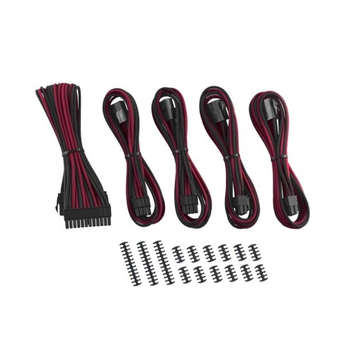CableMod Classic ModMesh Cable Extension Kit - Seria 8+8 - czarny/czerwony - 1893004