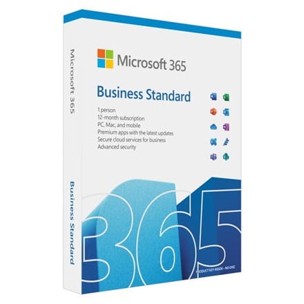 Microsoft 365 Business Standard KLQ-00650 FPP Okres licencji: 1 rok(i) Angielski Bez nośników, P8 - 1894193