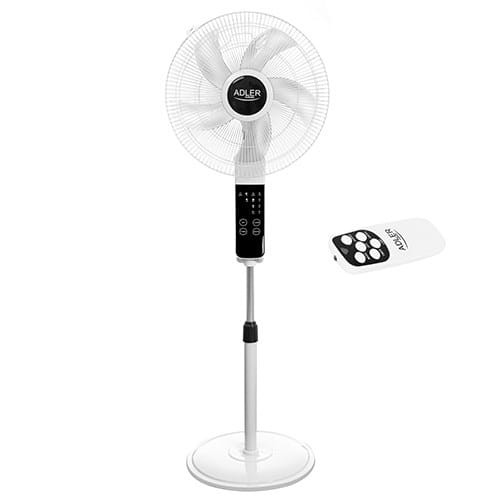 Adler Fan AD 7328 Stand Fan Number of speeds 3 120 W Oscillation Diameter 40 cm White - 1883742